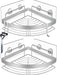 2 Pack Wall Mounted Adhesive Stainless Steel with Hooks Bathroom Shelf Storage Organizer