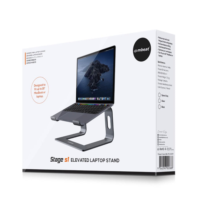 mbeat Stage S1 Space Grey Elevated Laptop Stand up to 16\ Laptop"