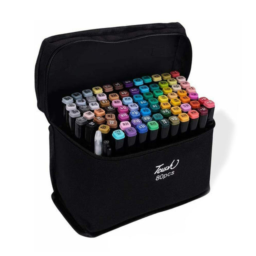 80 Colors Marker Pen Set Dual Headed Graphic Artist Sketch Copic Markers