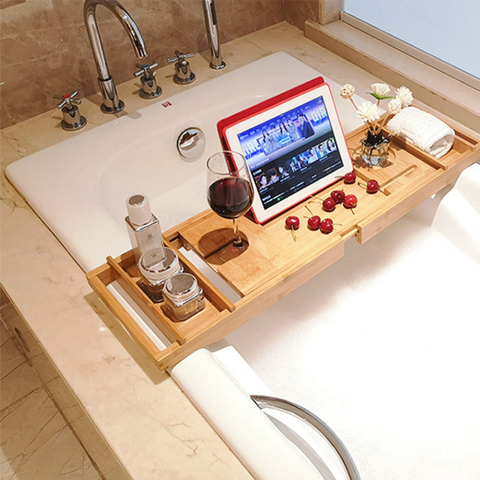 Expandable Bamboo Bath Caddy / Rack