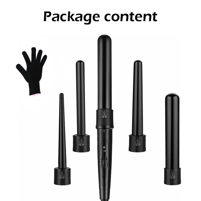 5 in 1 Ceramic Hair Curling Wand Set