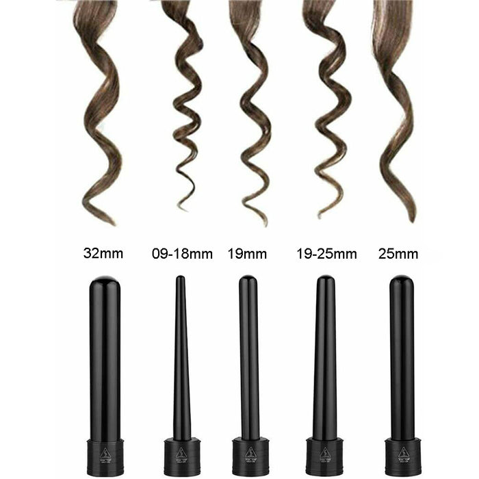 5 in 1 Ceramic Hair Curling Wand Set