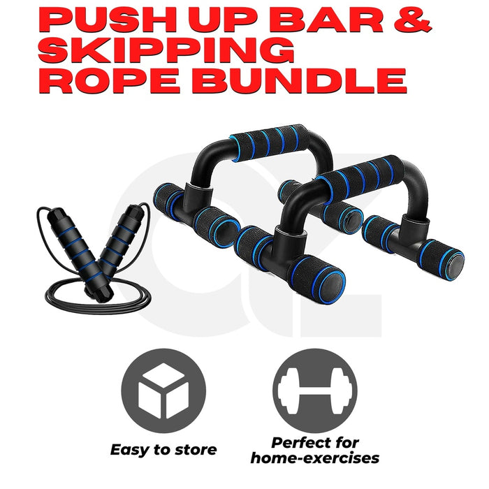 Push Up Bar and Jump Rope Bundle