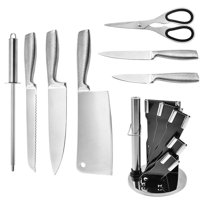 Stainless Steel 8pc Kitchen Knife Block Set