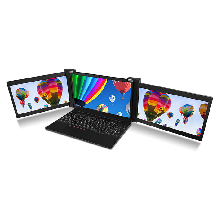 Dual Portable Triple Fold Monitor Screen Extender For 11.9" Laptops