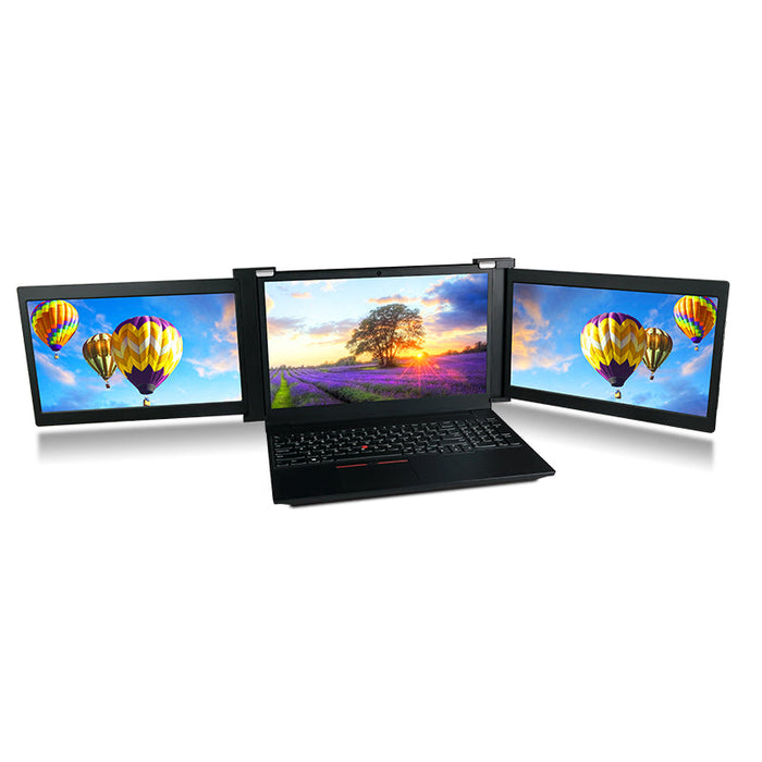 Dual Portable Triple Fold Monitor Screen Extender For 11.9" Laptops
