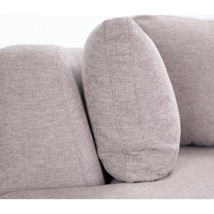 Single Sofa Love Chair Fabric Swivel Armchair - Steel