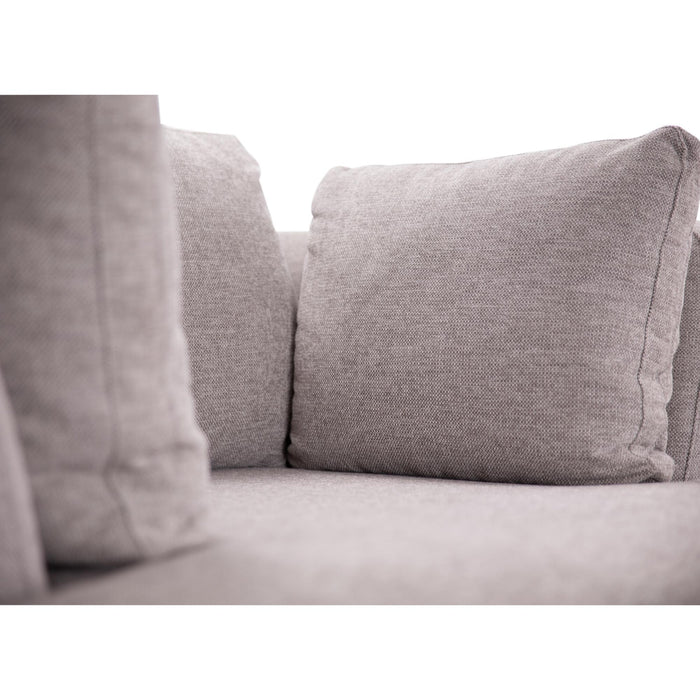 Single Sofa Love Chair Fabric Swivel Armchair - Steel