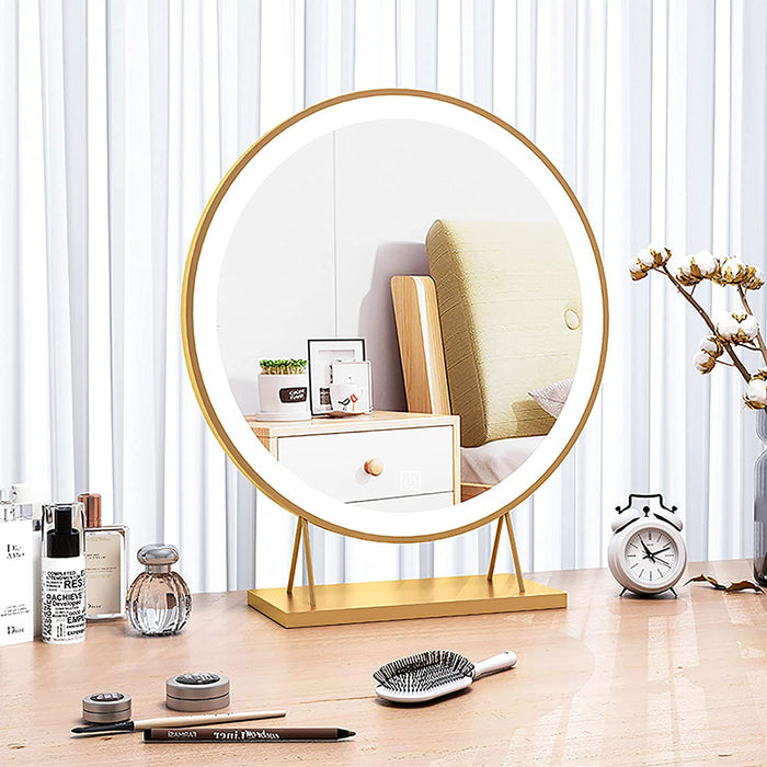 Touch Screen LED Round Vanity Mirror - 40cm