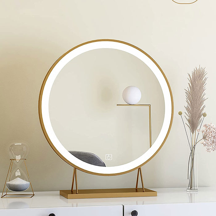 Touch Screen LED Round Vanity Mirror - 40cm