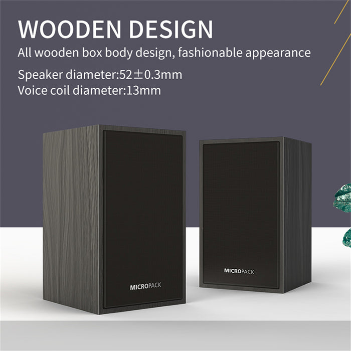 Wooden Surround Sound Multimedia Speaker