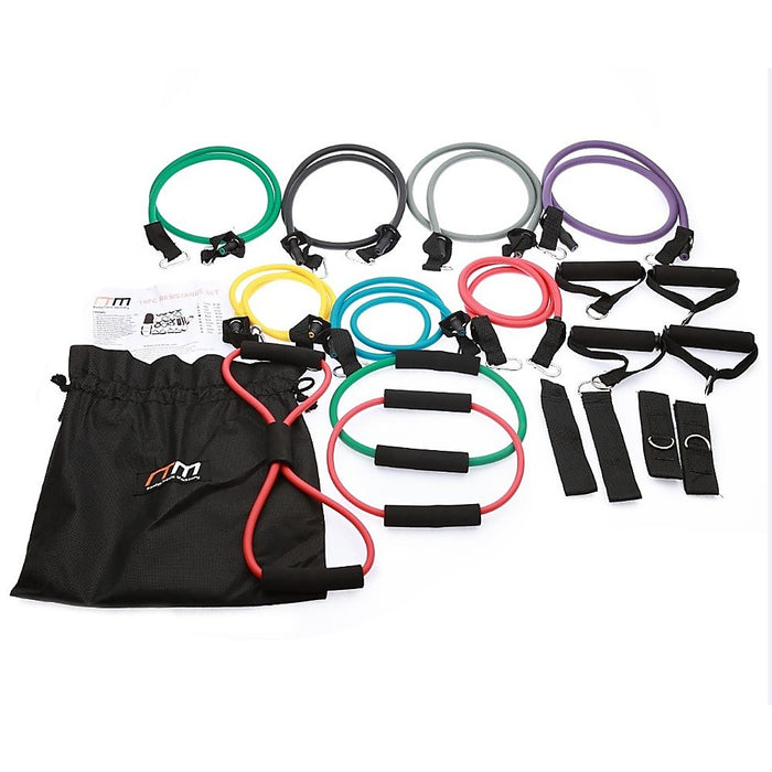 19PC Resistance Exercise Fitness Bands Set