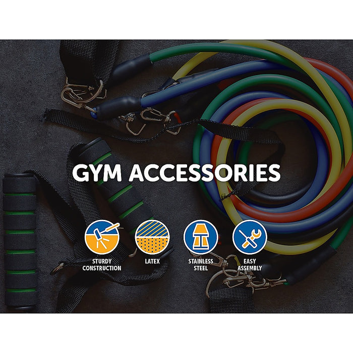 19PC Resistance Exercise Fitness Bands Set