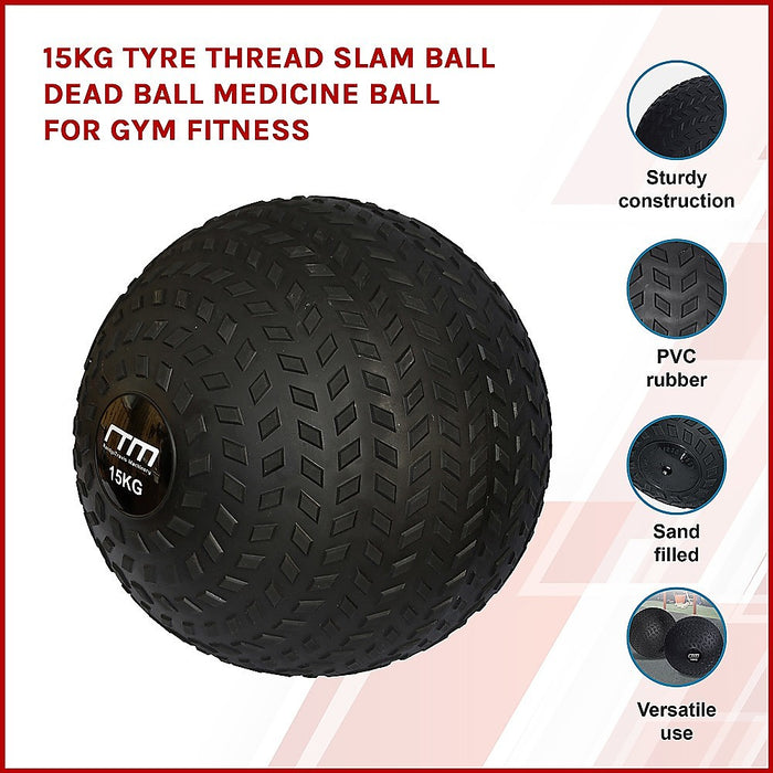 15kg Tyre Thread Slam Ball