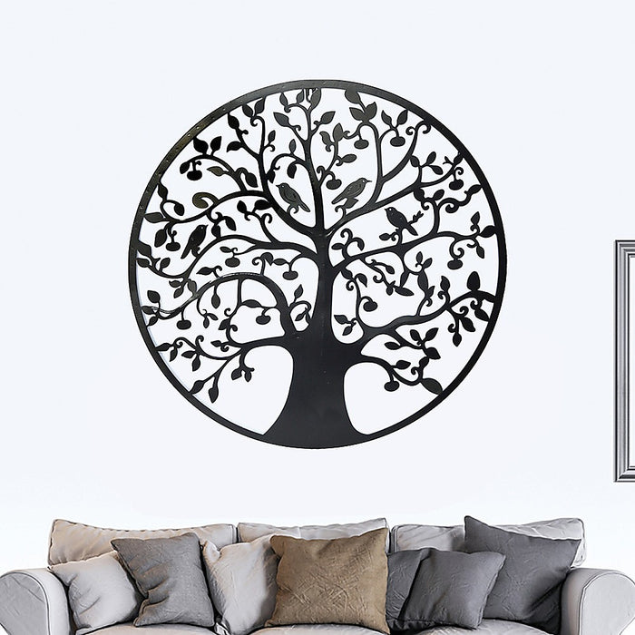 Metal Iron Black Tree of Life Wall Art 60cm