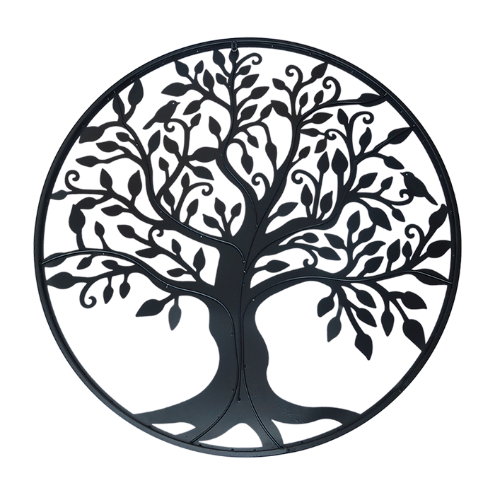 Metal Iron Black Tree of Life Wall Art 99cm