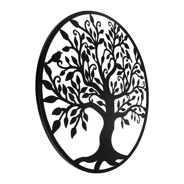 Metal Iron Black Tree of Life Wall Art 99cm