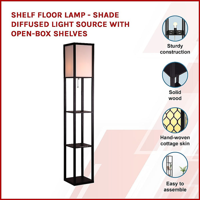 Shelf Floor Lamp - Black