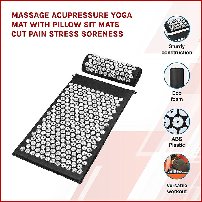 Massage Acupressure Yoga Mat With Pillow