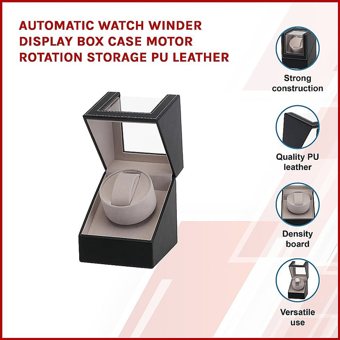 Automatic Watch Winder Display Box PU Leather