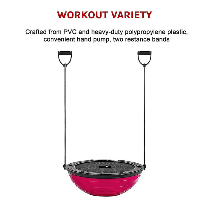 Yoga Balance Trainer Exercise Ball Kit with Pump & 2 Resistance Bands