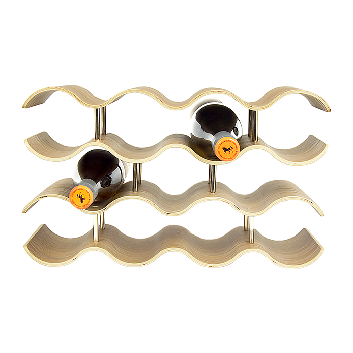 Wooden Wave Wine Rack