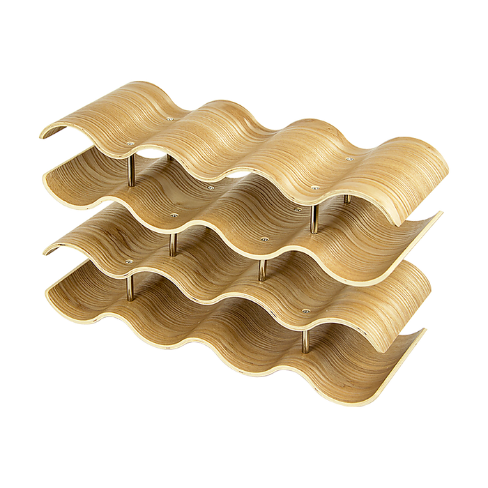 Wooden Wave Wine Rack