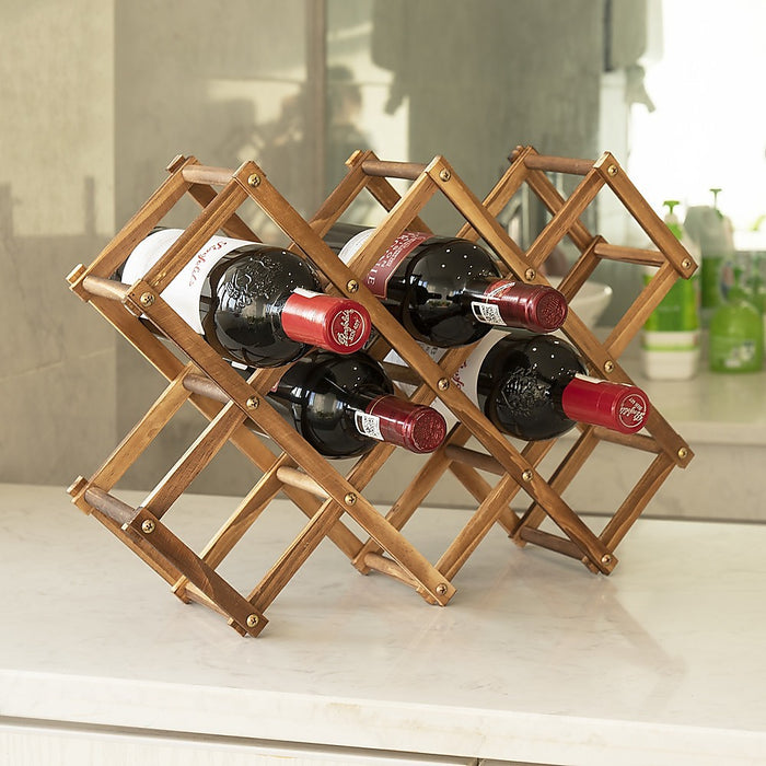 Wooden Wine Rack - 10 Bottles