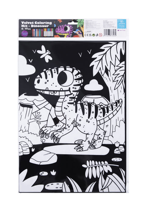 Velvet Colouring Craft Kit - Dinosaur