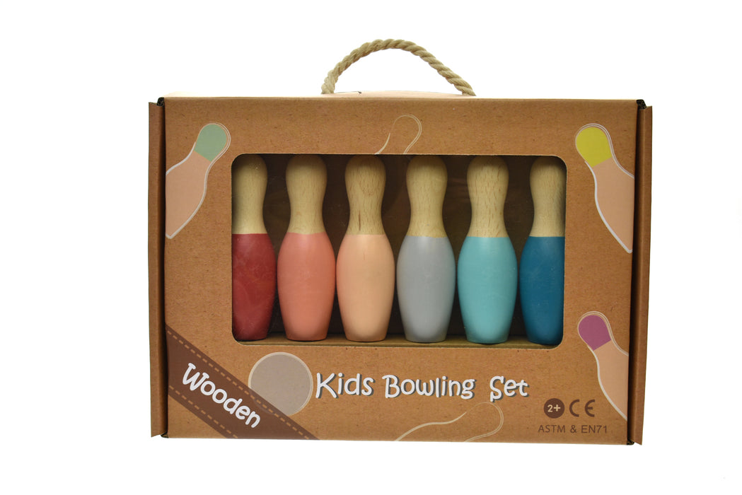 Kids Wooden Bowling Set